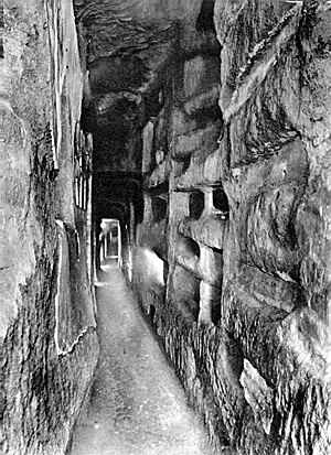 A Gallery in the Cemetery of Domitilla, Rome.
