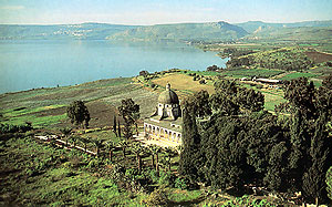 Church of the Beatitudes. Sea of Galilee.