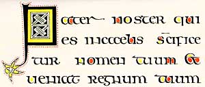Pater Noster: Gospels of St Chad.