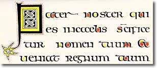 Pater Noster - St Chad Gospels - Vulgate (Section).