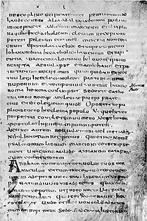 The Muratorian Fragment.