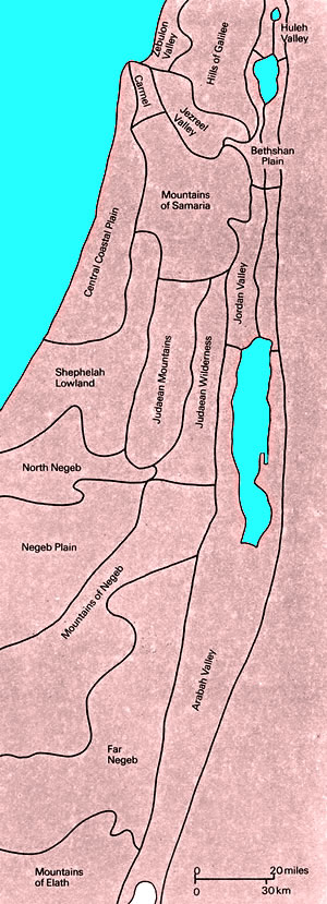 Holy Land - Physical Regions.