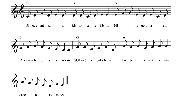 example 1 - Ut queant laxis.