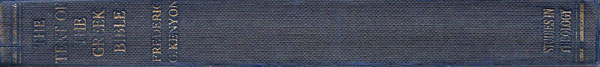 The Text of the Greek Bible. Book spine.